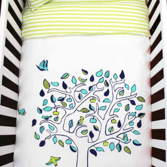 ORGANIC COTTON APPLE TREE CRIB DUVET COVER - Picture 2 of 4